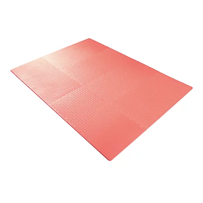 Essentials Interlocking Floor Tiles Red 10mm 12 Pack