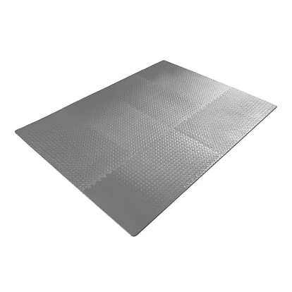 Essentials Interlocking Floor Tiles Grey 20mm 12 Pack