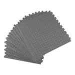 Essentials Interlocking Floor Tiles Grey 20mm 12 Pack